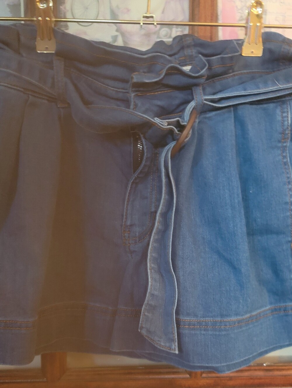 Womenβs Brand New Est. 1946 Denim Shorts With Belt